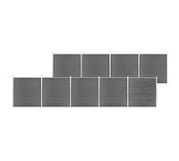 vidaXL Garden Fence WPC 1564x186 cm Grey