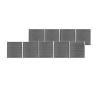 vidaXL Garden Fence WPC 1564x186 cm Grey NEW