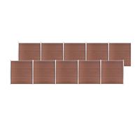 vidaXL Garden Fence WPC 1737x186 cm Brown