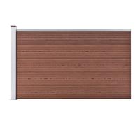 vidaXL Garden Fence WPC 175x105 cm Brown