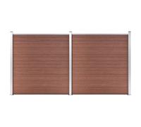 vidaXL Garden Fence WPC 353x186 cm Brown