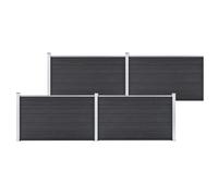 vidaXL Garden Fence WPC 699x106cm Grey Privacy Patio Barrier Panel Screen