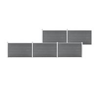 vidaXL Garden Fence WPC 872x106 cm Grey