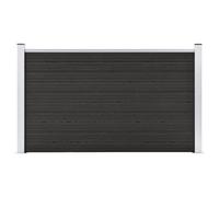 vidaXL Garden Fence WPC Grey Patio Wooden Panel Wall Barriers Edge Border Set