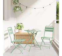 vidaXL Garden Folding Chair Folding 2 pcs Light Mint 42 x 52 x82cm
