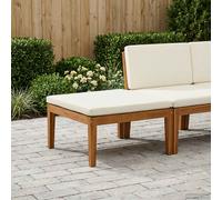 VidaXL Garden Footrest With Cushion Solid Wood Natural