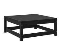 vidaXL Garden Footstool 70x70x30 cm Black Solid Wood Pine