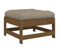 vidaXL Garden Footstool Footrest with Cushion Honey Brown Solid Wood Pine