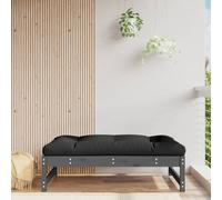 vidaXL Garden Footstool Grey 120x80 cm Solid Wood Pine
