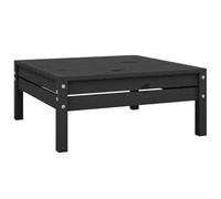 vidaXL Garden Footstool in Black - Solid Pinewood Construction, Modular Design, Scandinavian Style, Outdoor Patio Footrest for Easy Relaxation, Assembly Required