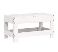 vidaXL Garden Footstool Outdoor Ottoman Garden Footrest White Solid Wood Pine