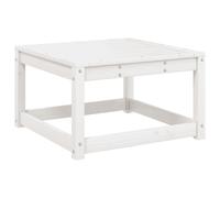 vidaXL Garden Footstool Outdoor Ottoman Stool Footrest White Solid Wood Pine