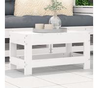 vidaXL Garden Footstool White 62x30x32 cm Solid Wood Pine