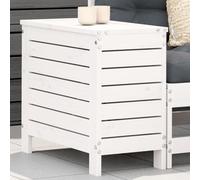 vidaXL Garden Footstool Outdoor Ottoman Garden Footrest White Solid Wood Pine