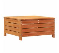 vidaXL Garden Footstool with Cushion Outdoor Ottoman Wax Brown Solid Wood Pine