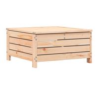 vidaXL Garden Footstool with Cushion Outdoor Ottoman Footrest Solid Wood Pine