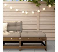 vidaXL Garden Footstool with Cushion Honey Brown Solid Wood Pine