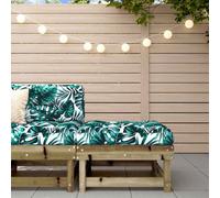 Vidaxl Garden Footstool With Cushion Impregnated Wood Pine