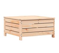 vidaXL Garden Footstool with Cushion Outdoor Ottoman Footrest Solid Wood Pine