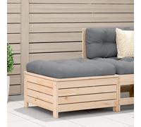 vidaXL Garden Footstool with Cushion Solid Wood Pine