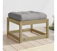 vidaXL Garden Footstool with Cushions Ottoman Footrest Impregnated Wood Pine