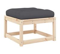 vidaXL Garden Footstool with Cushions Ottoman Stool Footrest Solid Wood Pine