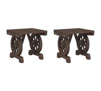 vidaXL Garden Footstools Outdoor Ottoman Garden Footrest 2 pcs Solid Wood Fir