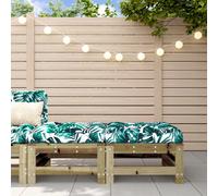 Middle Sofas Patio Wooden Sectional Sofa with Cushions Solid Wood Pine vidaXL