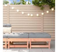 vidaXL Garden Footstools with Cushions 2pcs Solid Wood Douglas