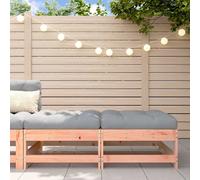 vidaXL Garden Footstools Wooden Footrest with Cushions 2 pcs Solid Wood Douglas