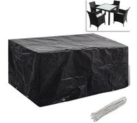 Vidaxl Garden Furniture Cover 4 Person Poly Rattan Set 8 Eyelets 180 X 140Cm Garden Furniture Covers