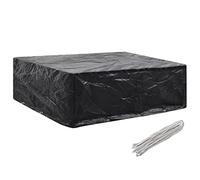 vidaXL Garden Furniture Cover 8 Eyelets 250x210x90 cm, Black