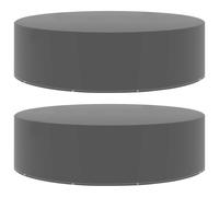 vidaXL Garden Furniture Covers 2 pcs 10 Eyelets 205x90 cm, Black