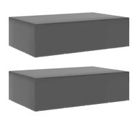 vidaXL Garden Furniture Covers - 2 pcs, Durable Polyethylene, 325x205x90 cm, Black, with Aluminium Eyelets and Fastening Rope - Tear-proof, UV and Water-