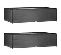 vidaXL Garden Furniture Covers Patio Set Cover 2 pcs 16 Eyelets Rectangular