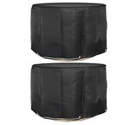vidaXL Garden Furniture Covers 2 pcs 6 Eyelets ?125x75 cm Round, Black