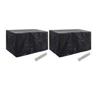 vidaXL 2x Garden Patio Outdoor Backyard Protective Furniture Covers 8 Eyelets