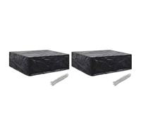 vidaXL Garden Furniture Covers 2 pcs 8 Eyelets 250x210x90 cm NEW