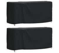 (180 x 70 x 90 cm) vidaXL Garden Furniture Covers Outdoor Table Cover 2 pcs Black Waterproof 420D