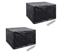 vidaXL Garden Furniture Covers 2pcs 4 Person Poly Rattan 113x113cm