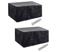 vidaXL Garden Furniture Covers 2pcs 6 Person Poly Rattan 240x140cm
