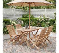 VidaXL Garden Furniture Set 5 Pcs Natural Solid Teak Wood