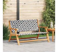 vidaXL Garden Furniture White 122 x 78 x 73cm Solid Acacia wood
