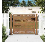 vidaXL Garden Gate 100x100 cm Corten Steel Square Design