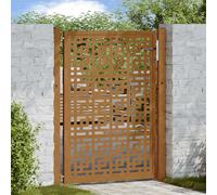 vidaXL Garden Gate 100x125 cm Weathering Steel Cross Design