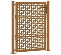 vidaXL Garden Gate 105x155 cm Weathering Steel Cross Design