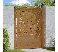 vidaXL Garden Gate 105x130 cm Weathering Steel Flame Design