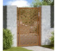 vidaXL Garden Gate 105x155 cm Weathering Steel Cross Design