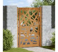 vidaXL Garden Gate 105x155 cm Weathering Steel Light Design