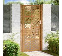 vidaXL Garden Gate 105x205 cm Weathering Steel Cross Design